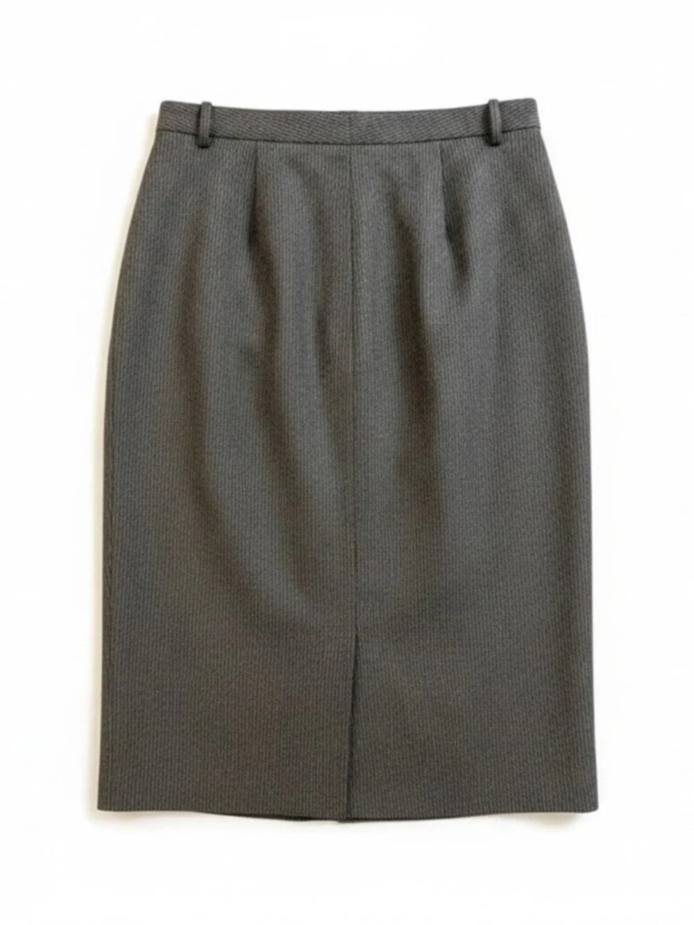 NWT Theory Midi Trouser Skirt Charcoal Flannel Pinstripe Front Pleat Sz 12 $345 - Picture 3 of 4